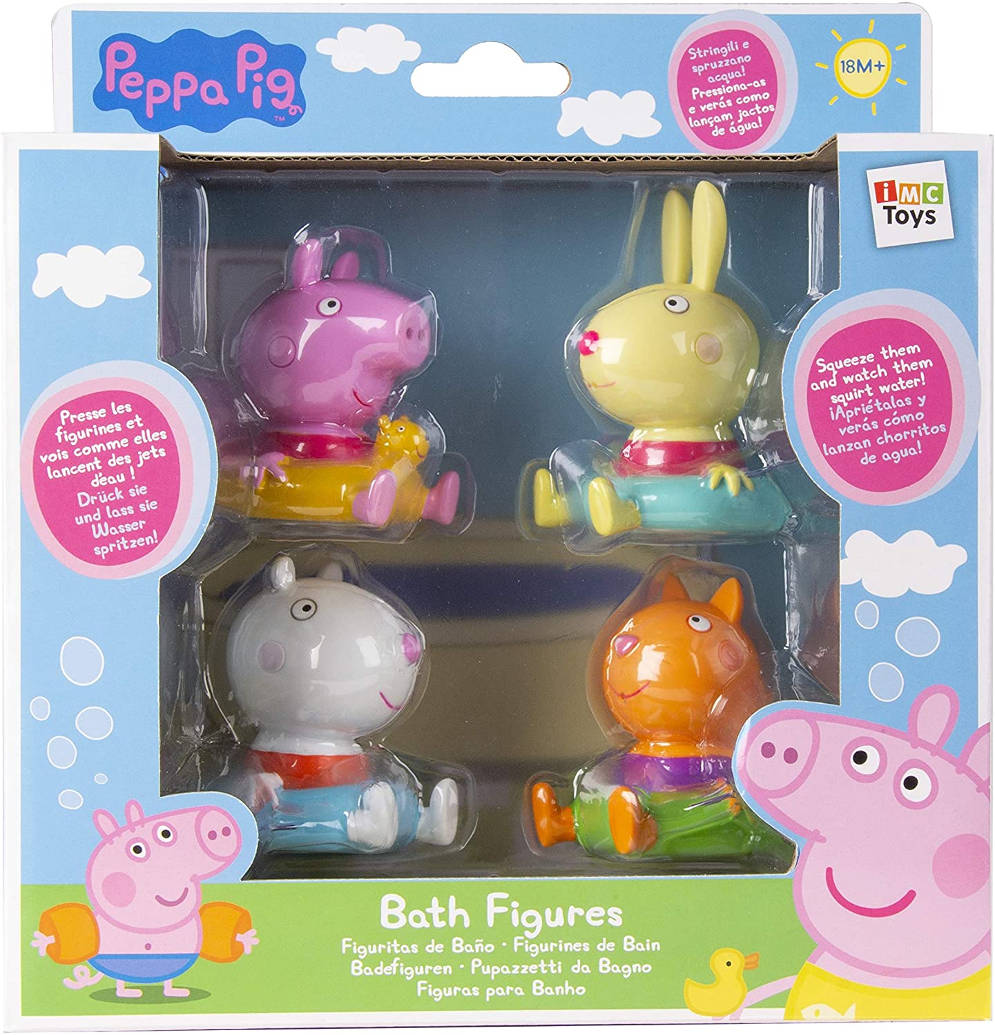 Set 4 figuritas para el baño Peppa Pig de IMC TOYS