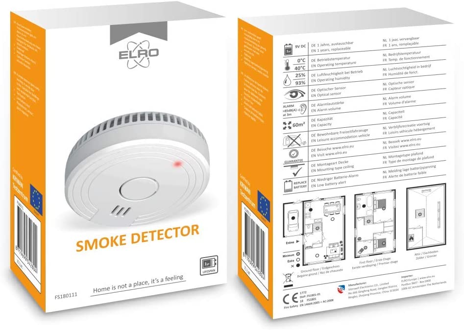Detector de humo ELRO FS1801 detalles